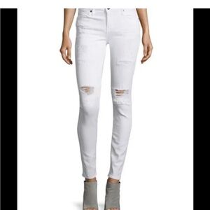 RTA Road to Awe ICON white denim distressed waist 28